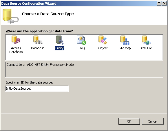 Choose a Data Source Type