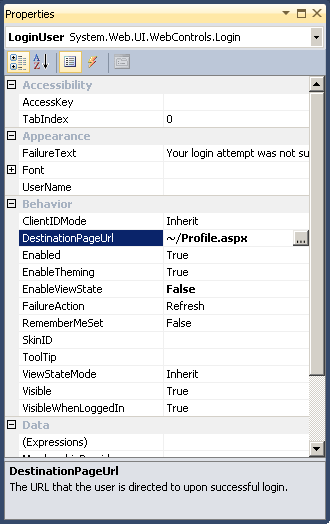 Edit Login Properties